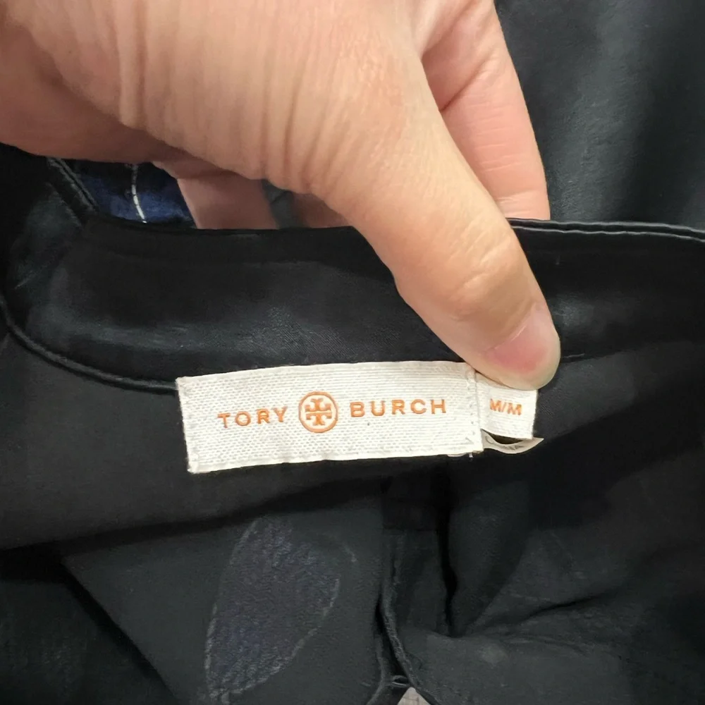 Tory Burch‎ Black/Navy Print Blouse